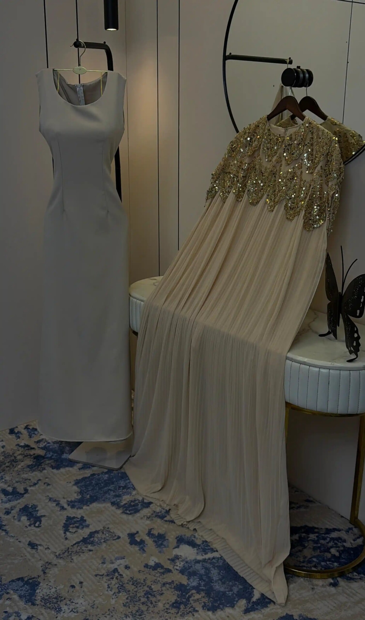 فستان سهرة شيفون جورجيت بليسيه أنيق بتطريز راقي - Image 6