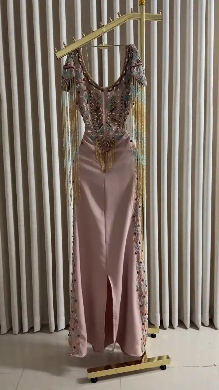 فستان سهرة باربي مع تطريز يدوي - إطلالة فاخرة تفيض بالأنوثة - Image 6