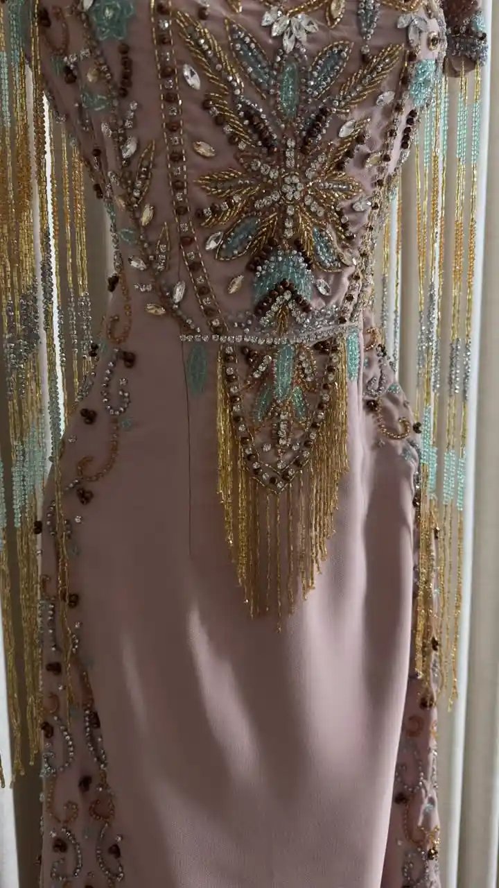 فستان سهرة باربي مع تطريز يدوي - إطلالة فاخرة تفيض بالأنوثة - Image 4