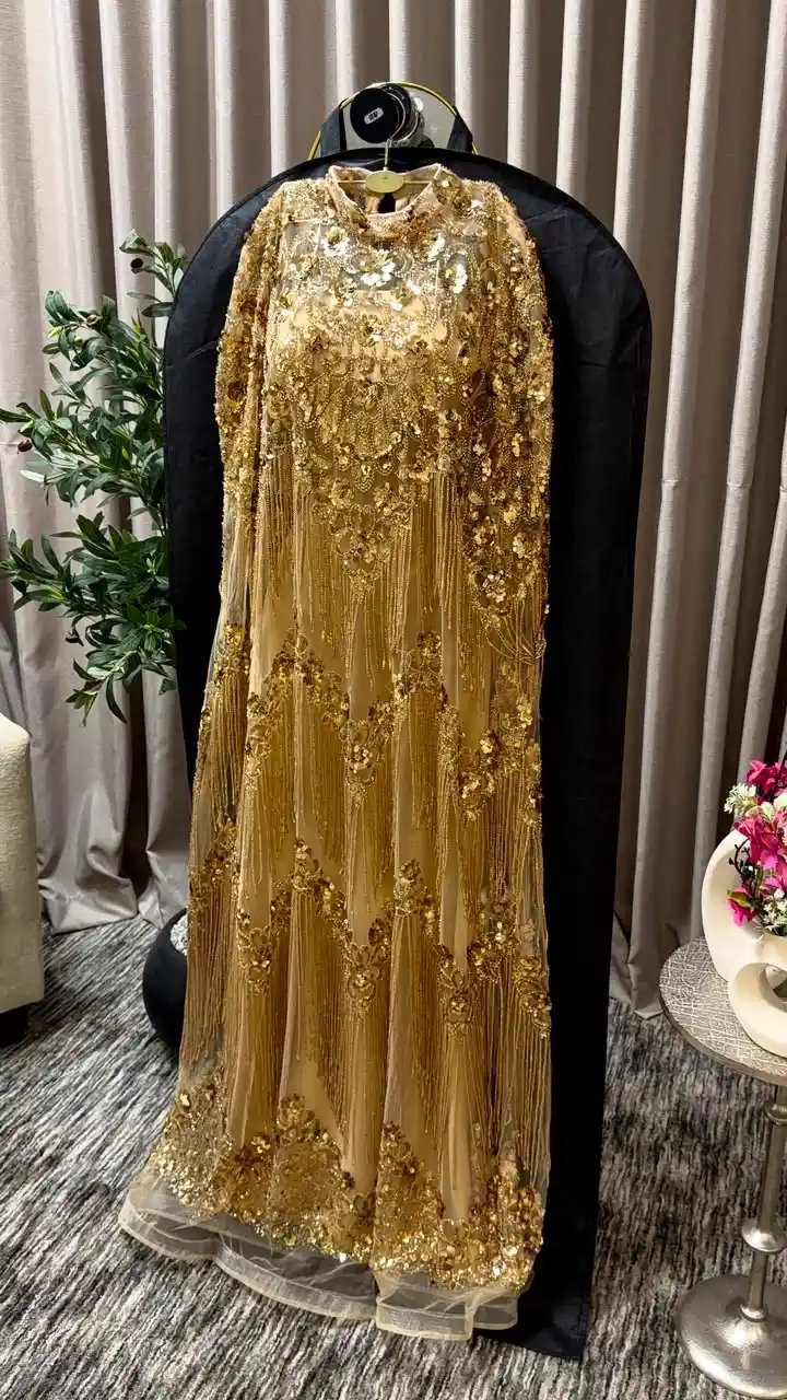 جلابية حوامل فاخرة كلفة سهرة مع هدب وبطانة حرير - إطلالة راقية وراحة تامة - Image 7